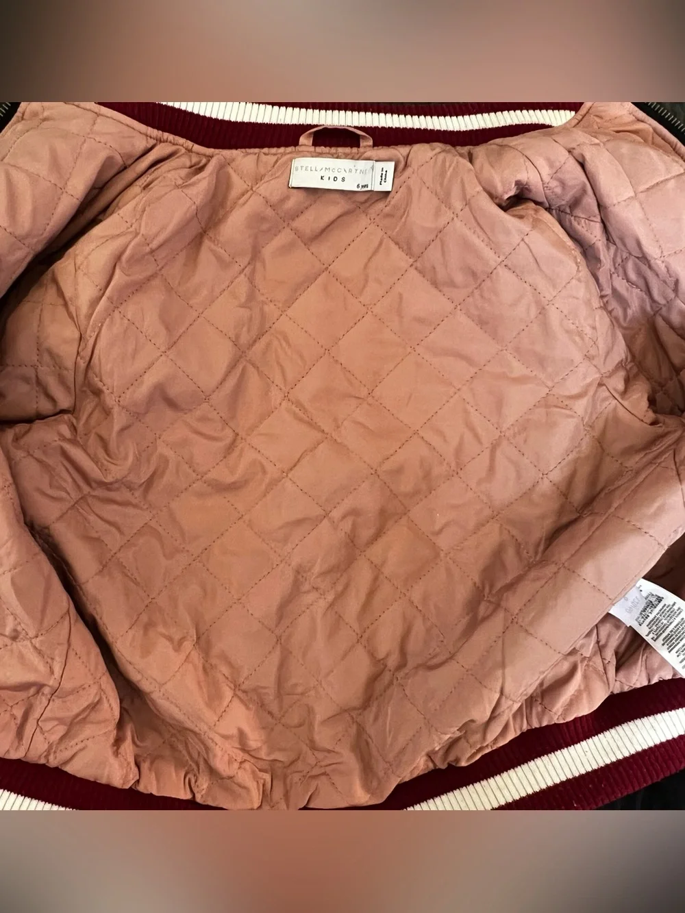Stella McCartney Girls Black and Pink 'Willow' Bomber Jacket